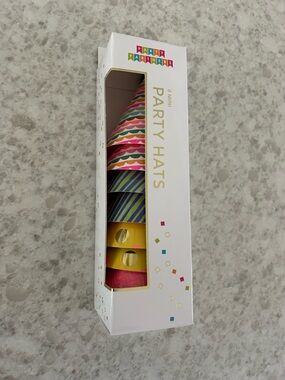 “New” Party Partners 8 Mini Party Hats - Multicolor Set